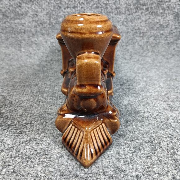 Vintage McCoy Ceramic Train Desk Organizer Business Card Holder - Picture 2 of 9